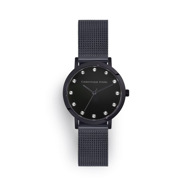 luxury black mesh watch