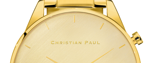 Luxury all gold brushed metal link watch