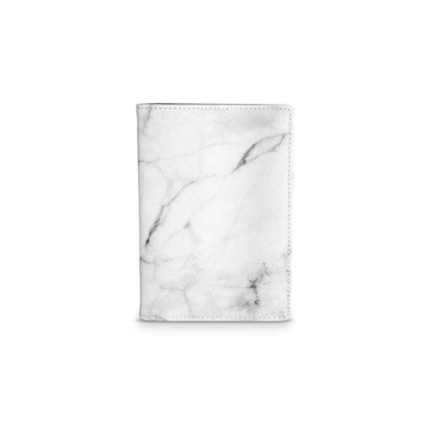 Luxury White Marble and silver Passport Holder