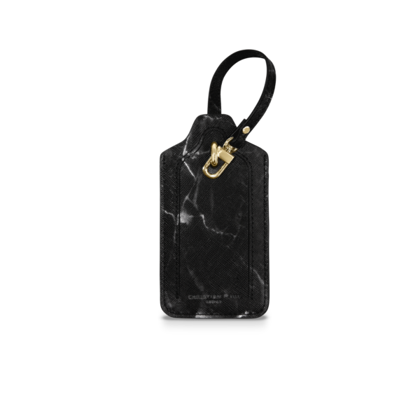 Luxury Black Marble and gold Luggage Tag