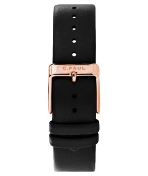 Luxury unstitched genuine leather Black and rose gold band