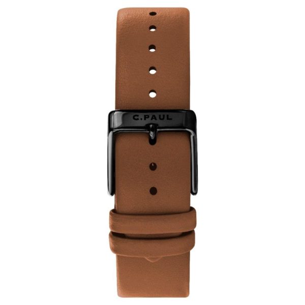 Luxury unstitched genuine leather tan band